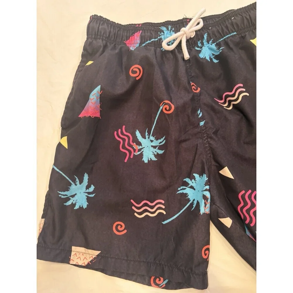 Arizon Swimtrunks Men's M Black With 90s Inspired Vibrant Pattern 6